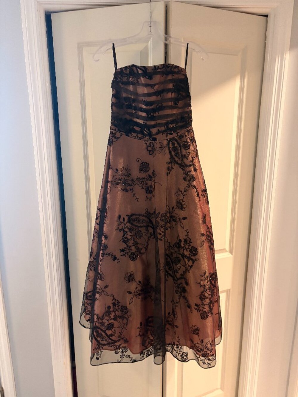 Scott McClintock Black Sheer Overlay Dress Size 4